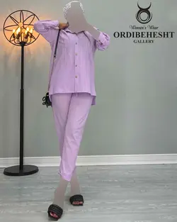 شومیز شلوار جلو دوخت - کد 2217