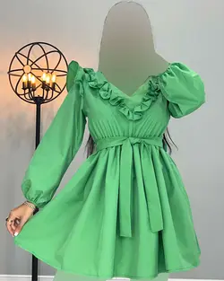 پیراهن جلو چین - کد 2383