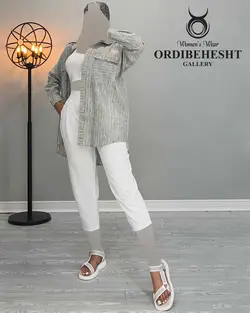 شومیز راه راه - کد 2416