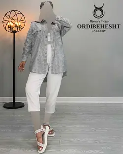 شومیز راه راه - کد 2416