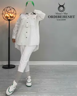 شومیز راه راه - کد 2416