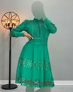 پیراهن طرح دانتل - کد 2879