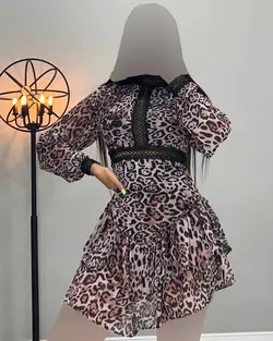 پیراهن آستین چین - کد 2885