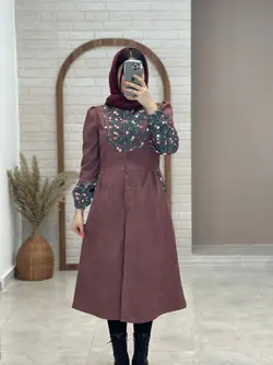 مانتو ملیسا کبریتی بنفش کبود