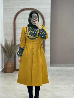 مانتو ملیسا کبریتی خردلی