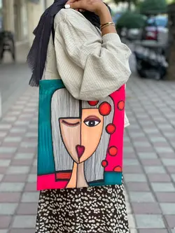 ساک دستی پارچه ای دختر مینیمال
