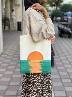 ساک دستی پارچه ای غروب دریا