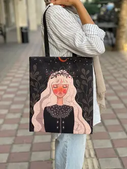 ساک دستی پارچه ای دختر زیبا