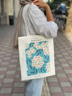 ساک دستی پارچه ای دسته گل بابونه