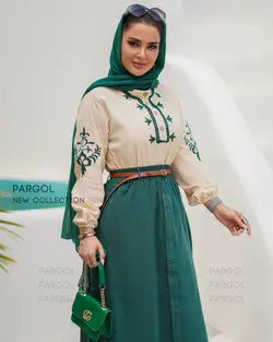 ست شومیز دامن روناک سبز