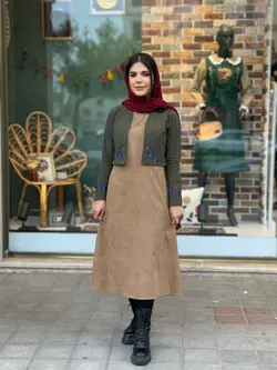 کت و سارافون مهر نسکافه ای یشمی