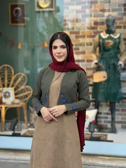 کت و سارافون مهر نسکافه ای یشمی
