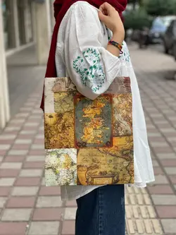 ساک دستی پارچه ای وینتیج نقشه