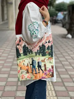 ساک دستی پارچه ای طبیعت گرد