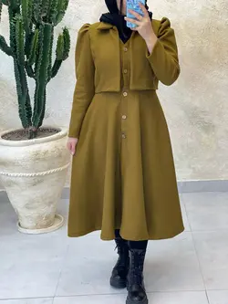 ست دو تیکه الگا حنایی