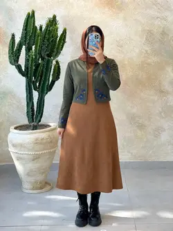 کت و سارافون مهر شتری یشمی