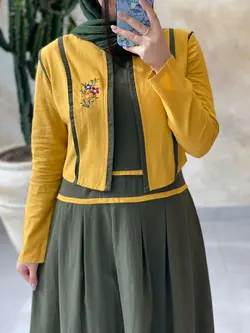 کت و سارافون هانا یشمی خردلی