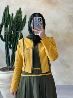 کت و سارافون هانا یشمی خردلی