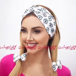 ست توربان و کش مو چشم سفید