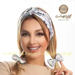 ست توربان و کش مو گربه طوسی