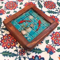 حوضچه چوبی ماهی سه بعدی گیاه دار
