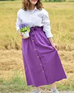 دامن هنری بنفش