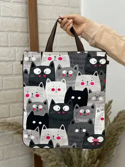 ساک دستی گربه طوسی