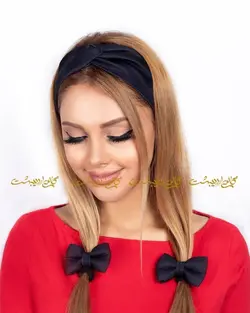 ست توربان و کش مو مشکی