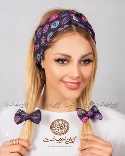 ست توربان و کش مو چشم بنفش