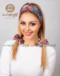 ست توربان و کش مو سنتی رنگی رنگی