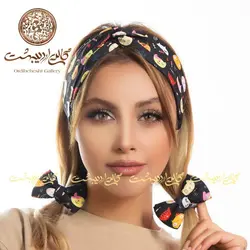 ست توربان و کش مو گربه ای مشکی