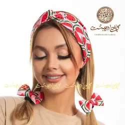 ست توربان و کش مو هندونه ای