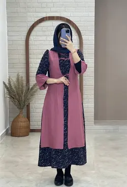 ست دو تیگه گیسو سورمه ای صورتی