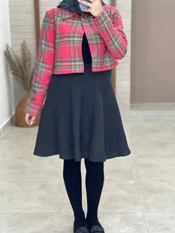 ست کت و دامن چهارخونه