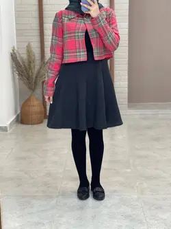 ست کت و دامن چهارخونه