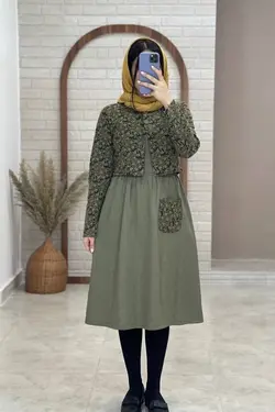 ست کت و سارافون پرناز سبز