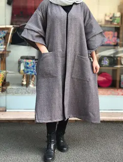 مانتو پانچ پاییزه چهارخونه