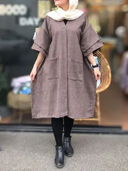 مانتو پانچ پاییزه چهارخونه