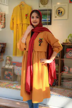 مانتو جلو باز بهاره خردلی