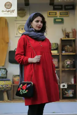 مانتو جلو بسته بهاره قرمز