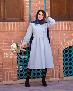 مانتو حنا آبی آسمونی