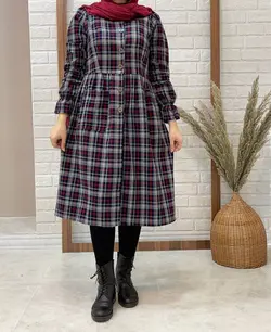 مانتو عروسکی چهارخونه