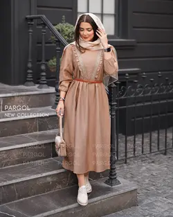 پیراهن سولینا نسکافه ای