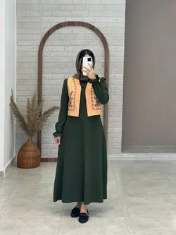 ست دو تیکه دیارا یشمی گلبهی