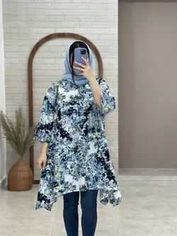 مانتو جلوبسته هنری سفید