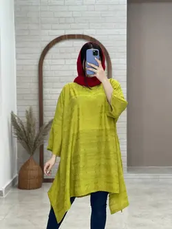 مانتو هنری جلو بسته مغزپسته ای