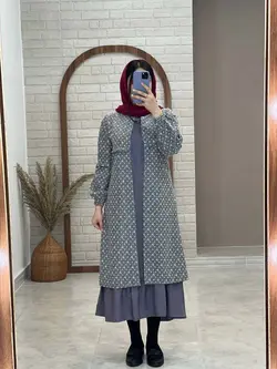 ست بابونه طوسی با زیره بنفش کبود