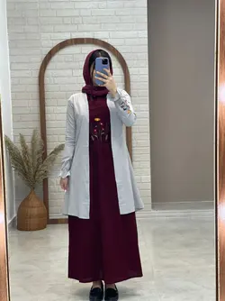 ست آفتابگردون زرشکی طوسی