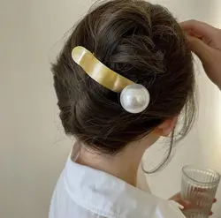 کلیپس انبری فلزی تک مروارید LARGE _ NEW