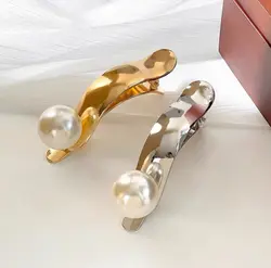 کلیپس انبری فلزی تک مروارید LARGE _ NEW